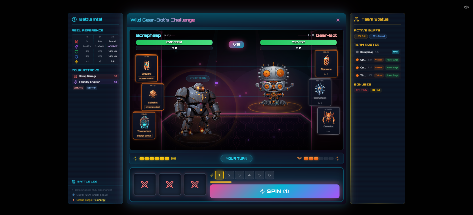 Arcade Beasts arena battle comparison