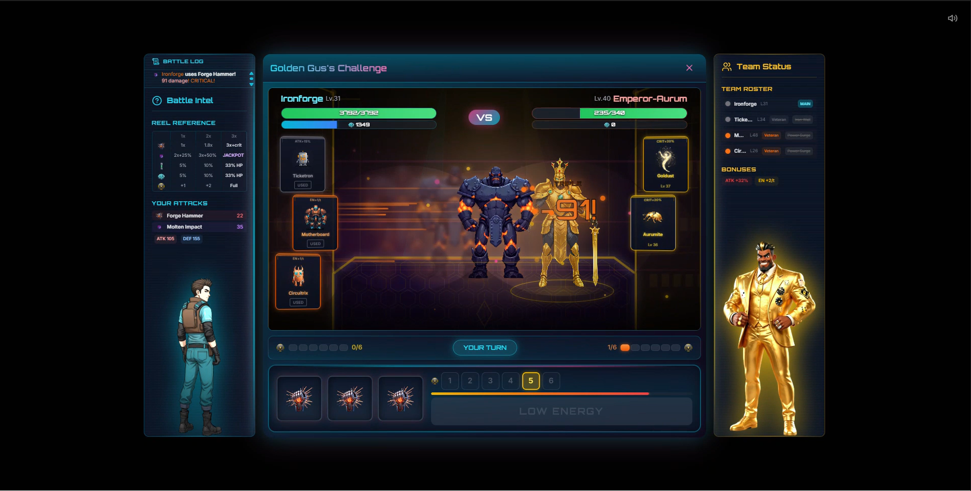 Arcade Beasts slot reel battle in action