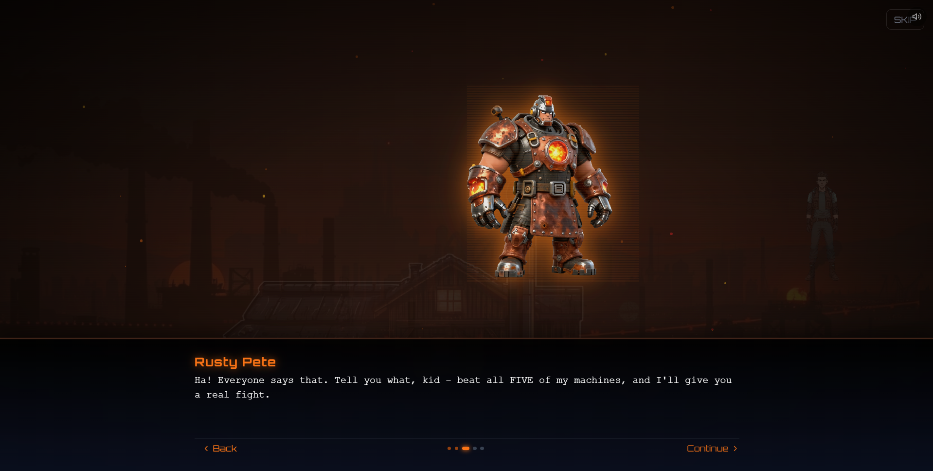 Arcade Beasts boss cutscene